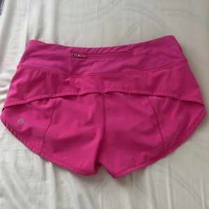 Lululemon Sonic Pink Speed Up Shorts